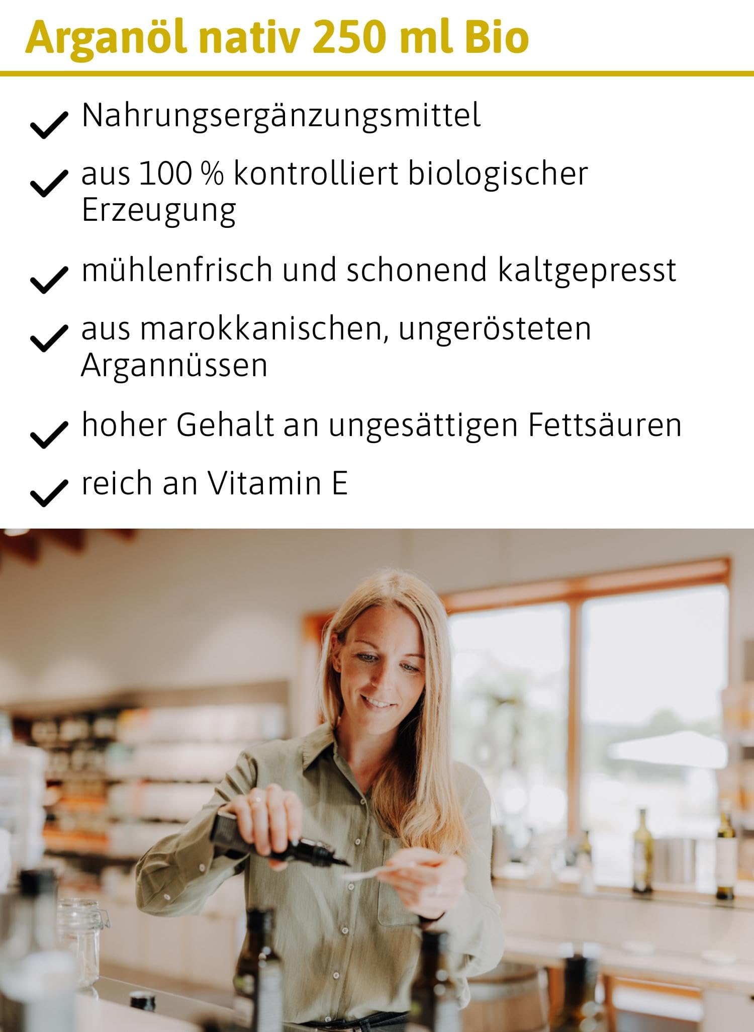 ÖLMÜHLE SOLLING - BIO Arganöl | Hochwertiges, kaltgepresstes Arganöl aus marokkanischen, ungerösteten Argannüssen. Hoher Gehalt an ungesättigten Fettsäuren und Vitamin E | Inhalt: 250 ml