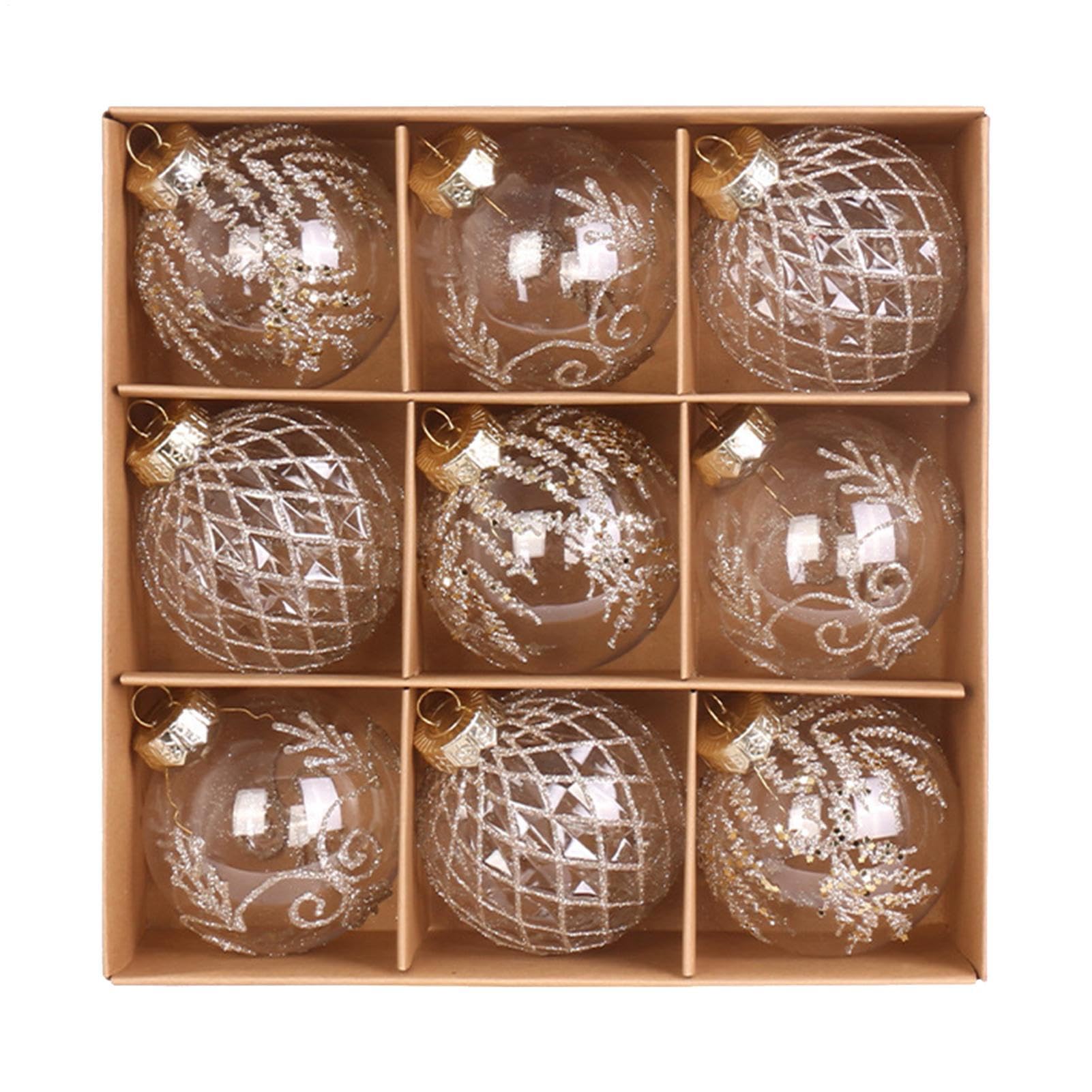 Boules de Noël incassables 8cm lot antichoc pour sécuriser votre sapin