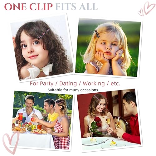 Miniatura 4 de Pinzas para el cabello trenzadas para mujer, pinzas para el cabello grueso y fino, horquilla de diamantes de imitación para niñas, accesorios para