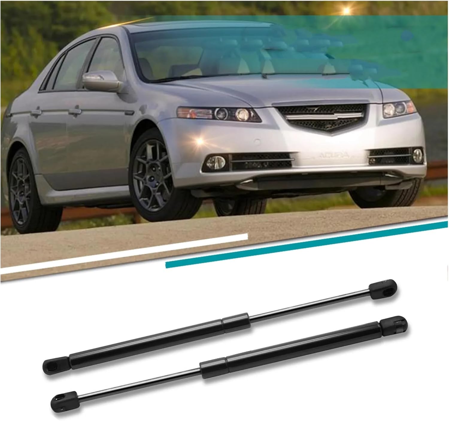 バックドアダンパー 2個セット 車用フロントボンネットフードサポートロッド リフトガススプリングストラットアクセサリー に適合する