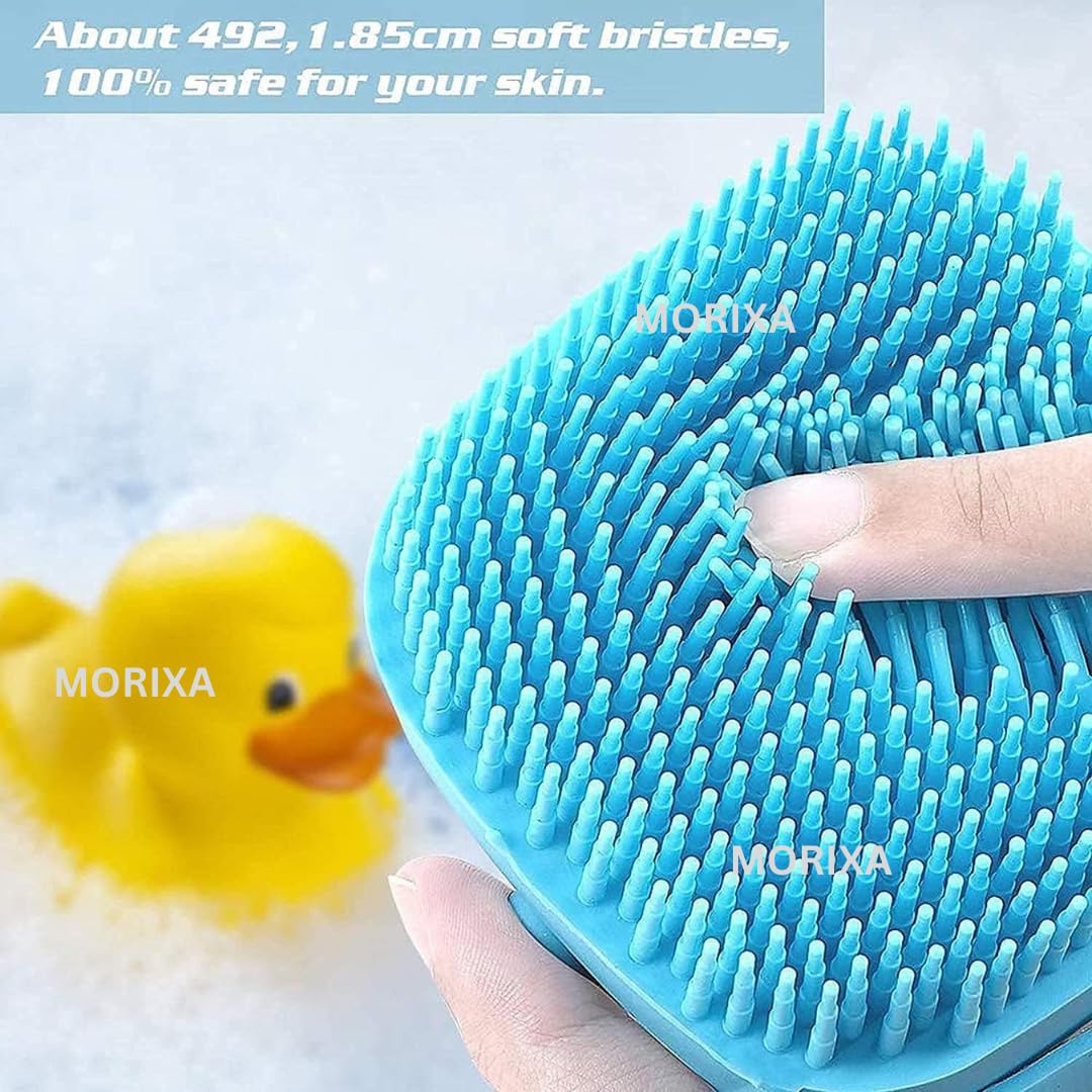 MORIXA Body (1 Piece Scruber + 1 Bath Belt Combo) Exfoliating Shower Brush for Deep Cleansing & Smooth Skin | Soft Cotton Unisex Robe | Ideal Spa Gift Set for Men & Women 1