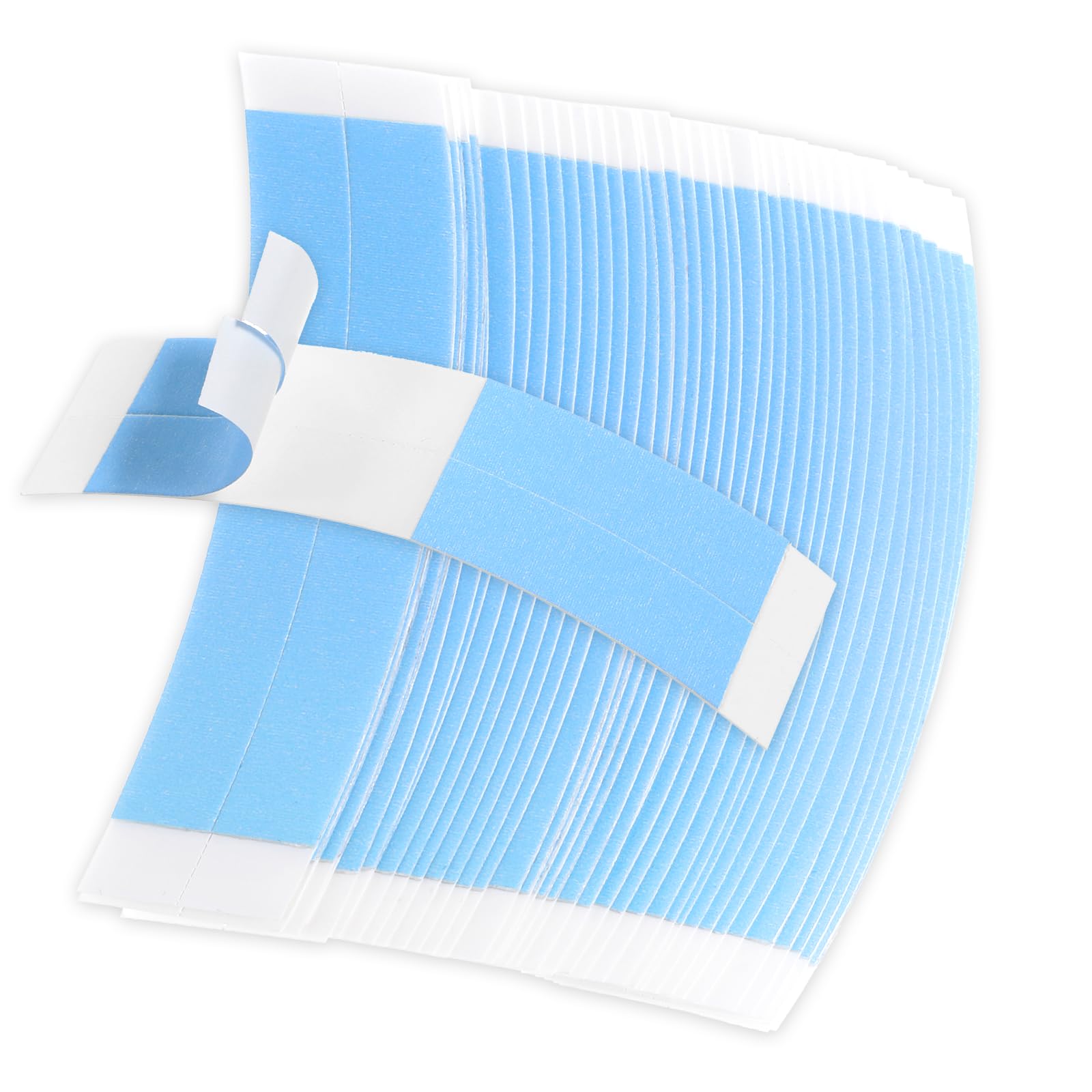 Molain 60Pcs Double Sided Wig Tape, Waterproof Hair Tape, Bold Hold Lace Tape for Front Lace Wigs Toupees(Blue)