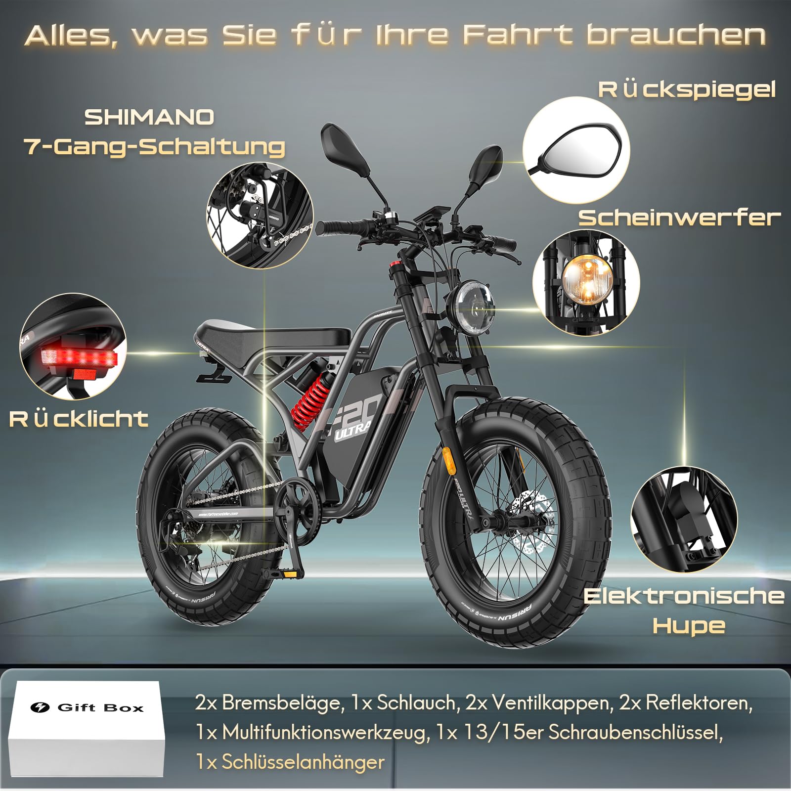 Fafrees F20 Ultra E Bike 20 * 5.0 Zoll Elektrofahrrad, 48V 25Ah Akku City E-Bike, Fatbike Motor 75N.m, EU-typgenehmigt (L1e-B), Mountainbike Reichweite bis zu 140-200Km