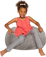 Vista 46 de Posh Creations - Puff para niños, adolescentes y adultos, incluye funda extraíble y lavable a máquina, tamaño grande de 38 pulgadas, lona con diseño