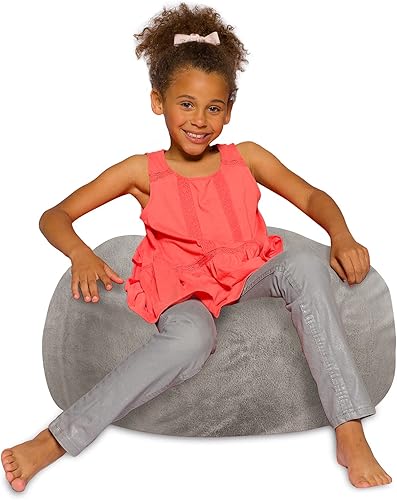 Miniatura 57 de Posh Creations - Sillón puff para niños, adolescentes y adultos, incluye funda extraíble y lavable a máquina, grande de 38 pulgadas, piel de conejo
