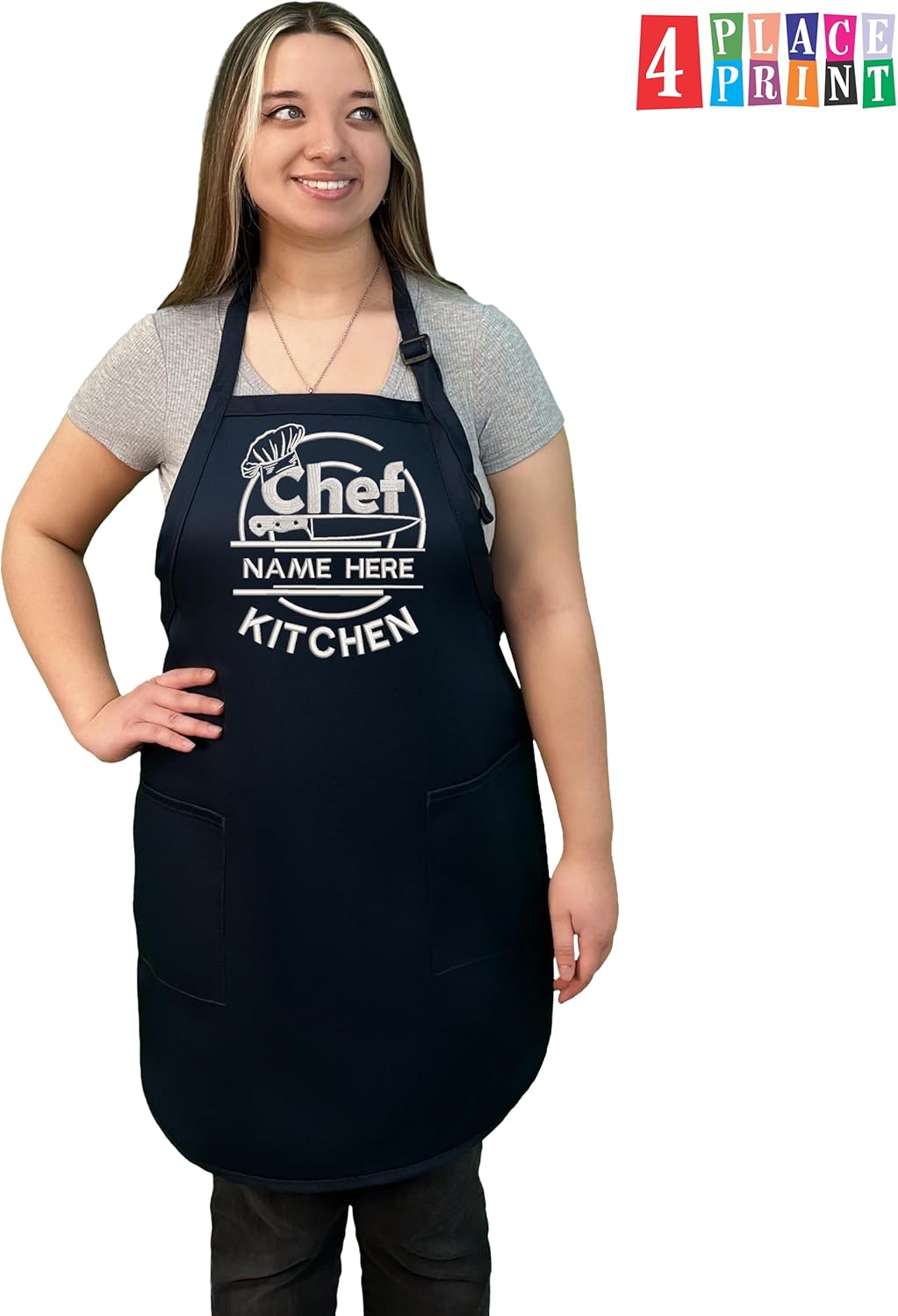 Personalized Embroidered Apron with Custom Name. Professional Quality Apron for Men & Women. Kitchen Design