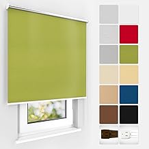 Estika Thermal Blinds with Drilling to Measure, Ceiling Mounted and Wall Mounted, 13 Colours, Width 50-149 cm, Height 150 cm and 220 cm, Thermal Roller Blind Heat Protection