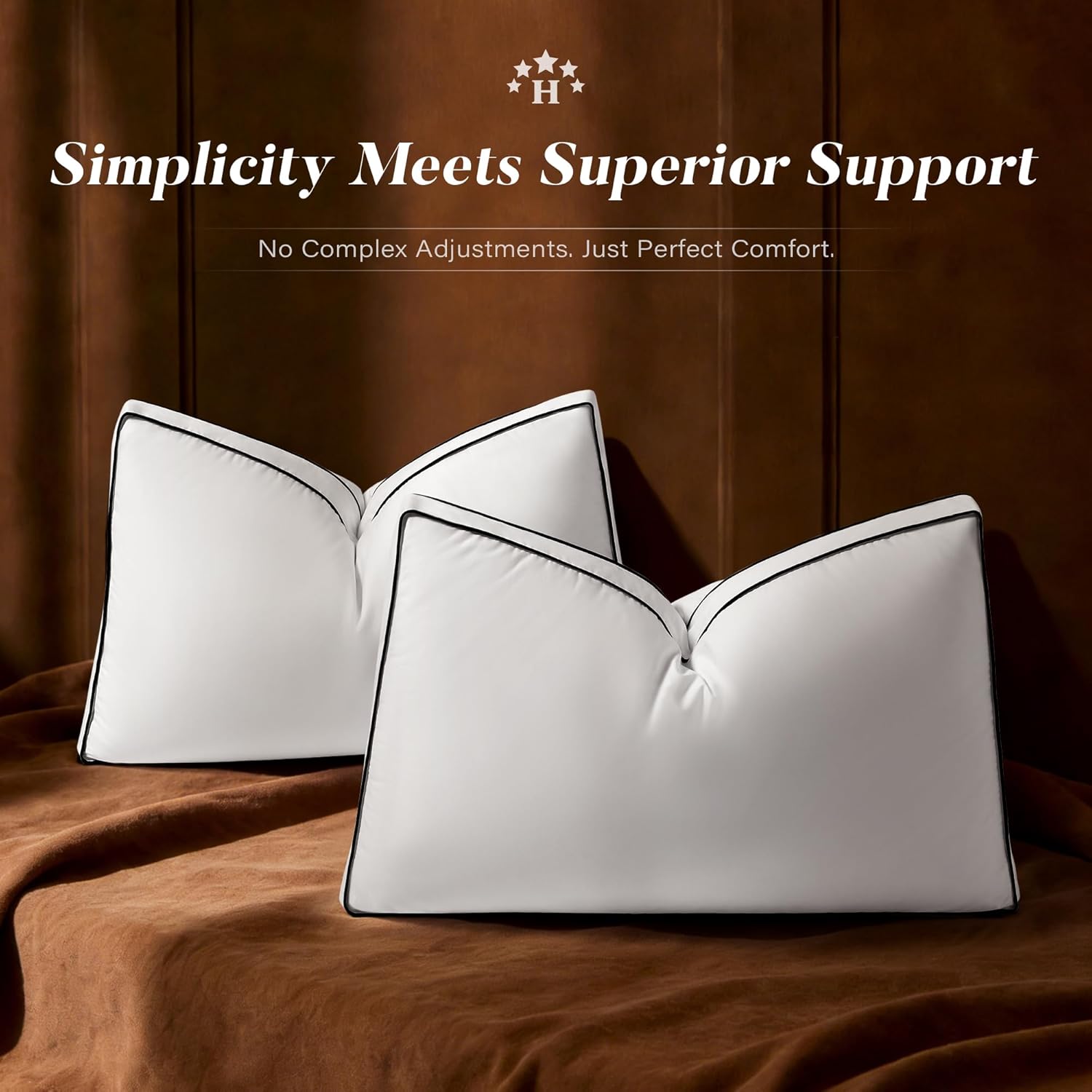 Goose Feather Down Pillows Queen Size Set of 2, Down Surrounded Hotel Collection Bed Pillow for Sleeping with 3 Inch Gusset, 2 Pack, Fluffy Plush for Side, Back Sleepers 20x30 in. - Image 6