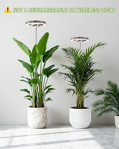 Miniatura 8 de yadoker Luz de cultivo de plantas, luz LED de espectro completo para plantas de interior, altura ajustable, temporizador automático, bajo voltaje