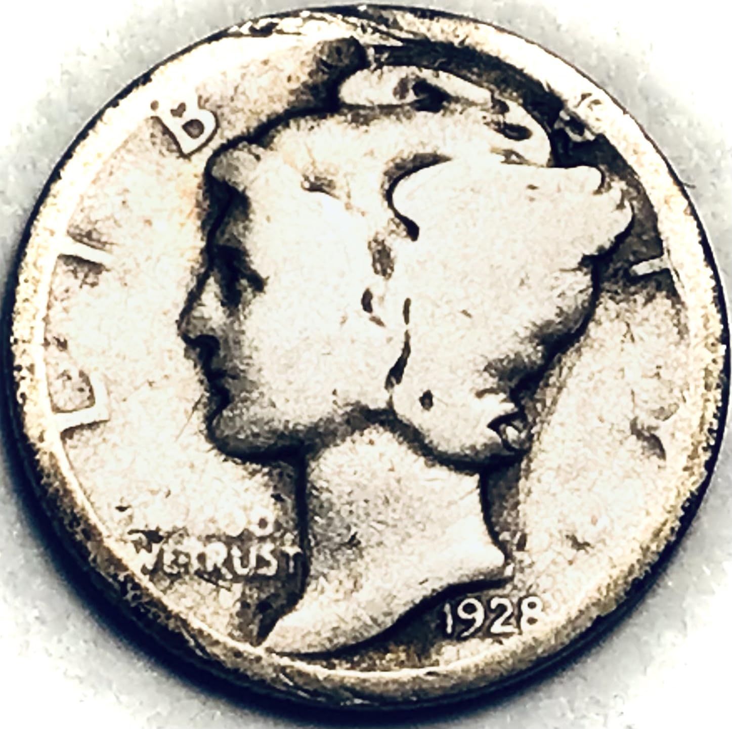 1928 P Mercury Silver Dime Seller Good Thumbnail