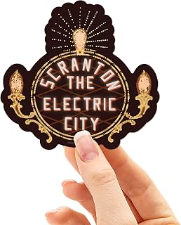 Scranton Pennsylvania Sticker for Hydroflask Water Bottle, Cute Electric City Sign Laptop Decal