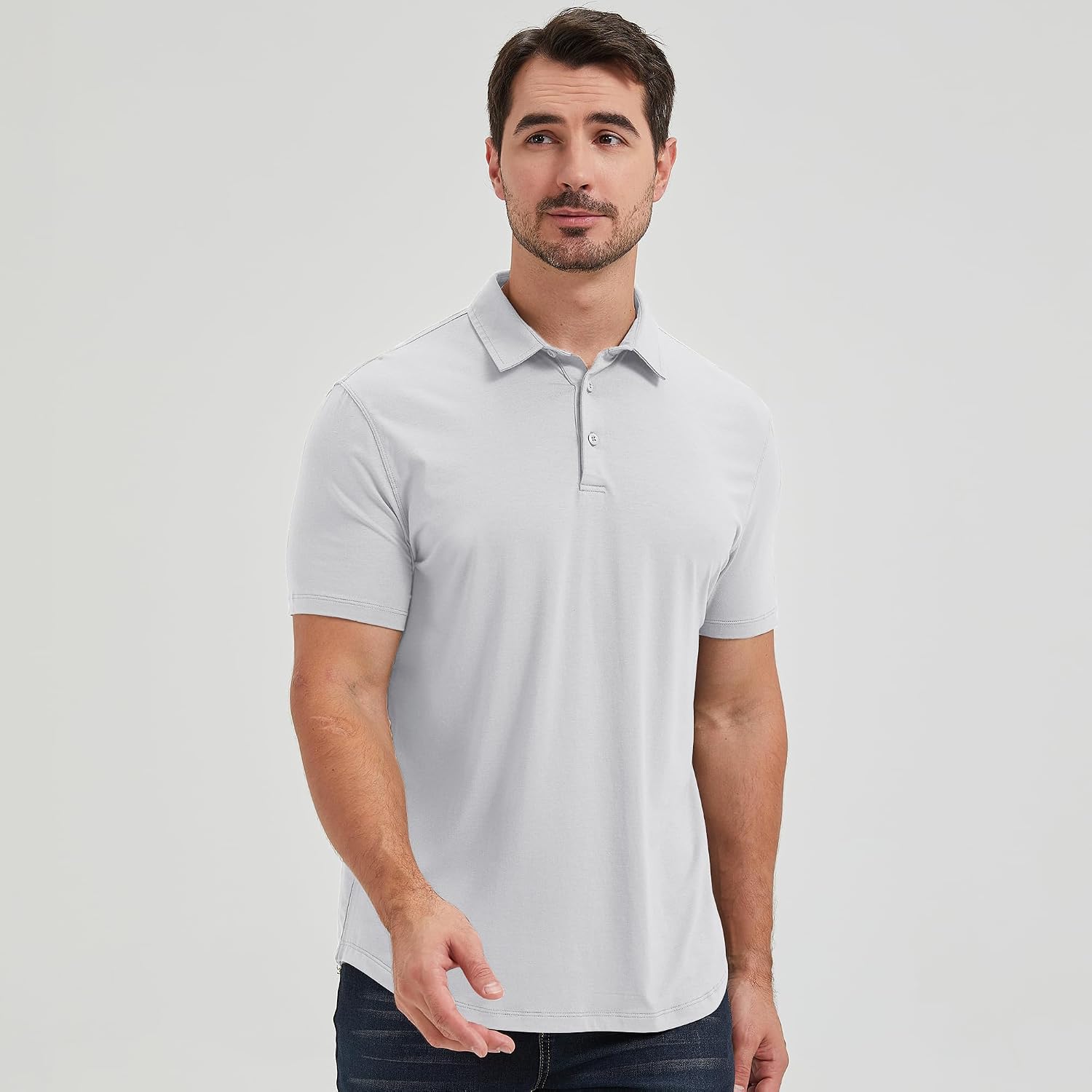 netdraw Men's Ultra Soft Bamboo Viscose Polo Curved Hem S-3XL image 4