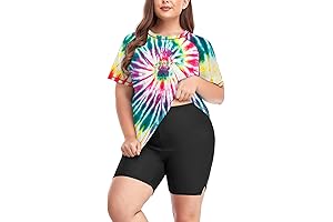 2 Piece Plus Size Rash Guard for Women