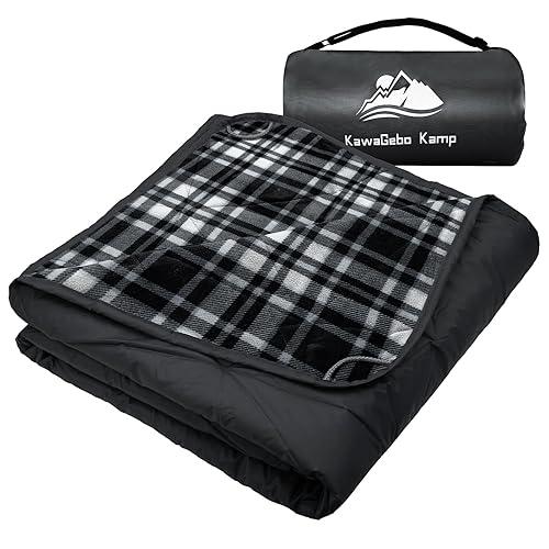 Outdoor Waterproof Blanket, Foldable Fleece Stadium Blanket for Outdoor Sports