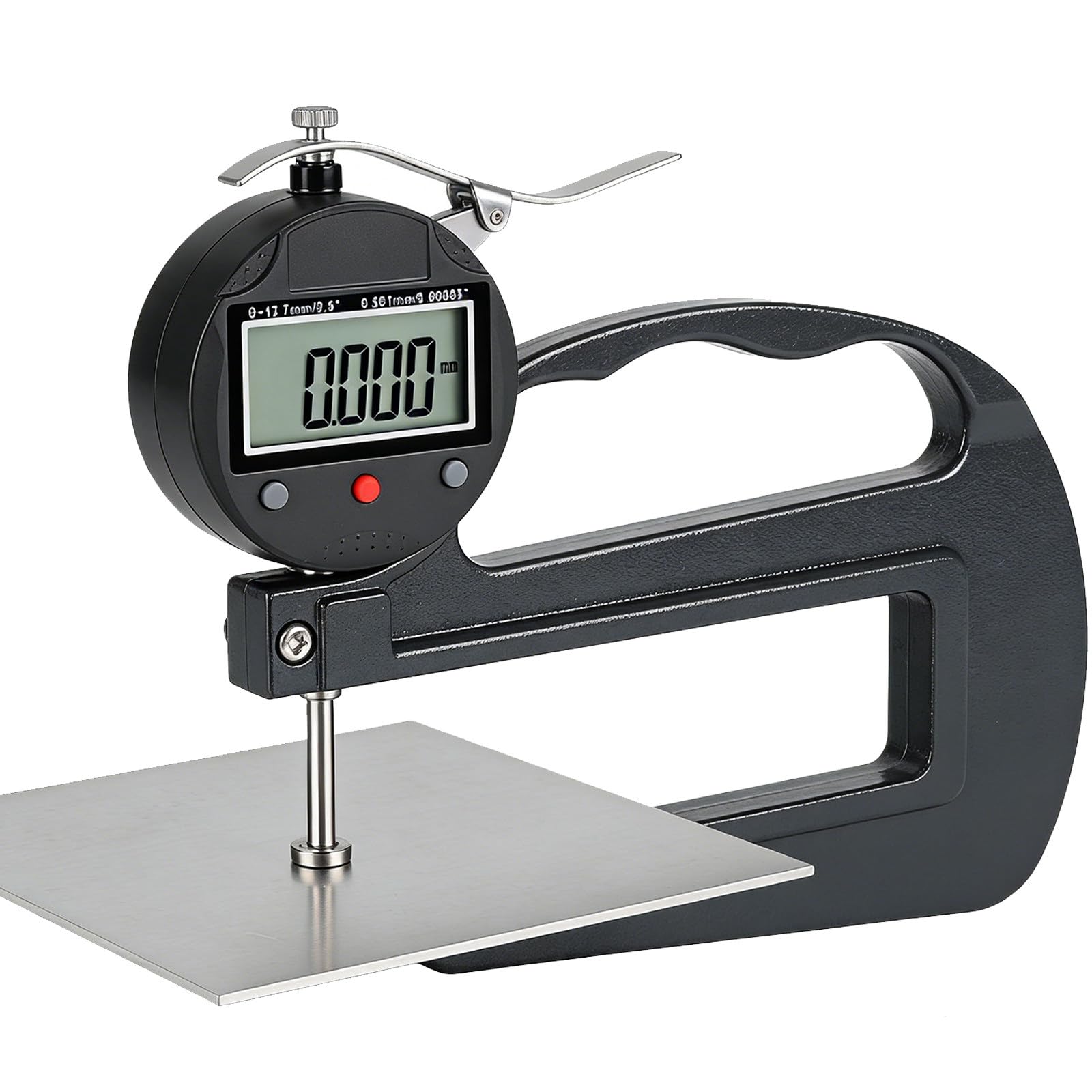 Spessimetro Digitale, Spessore Gage Elettronico Micrometro inch, di Spessore 0-12.7mm Gamma 0.001/0.00005'' Digitale, per Misura Spessori in Pollici E Millimetri Largethroat
