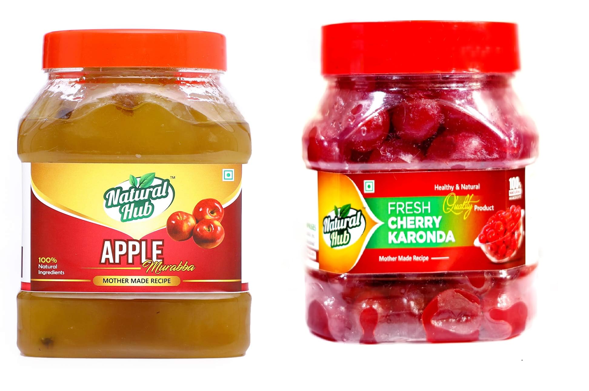 Natural Hub Combo Pack of Apple (1kg) and Cherry (500g) Murabba | Homemade Taste Murabba Packed in Sealed Food-Grade Jars | No Artificial Colour & Flavour-image-20