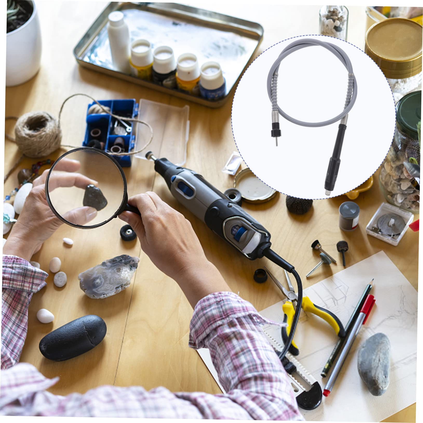 Gadpiparty Flexibles Verlängerungskabel Für Elektrowerkzeuge Flexible Bohrfutter Verbindung Für Rotationswerkzeuge Starke Härte 3,2mm Kupplung Für Schwer Zugängliche Stellen