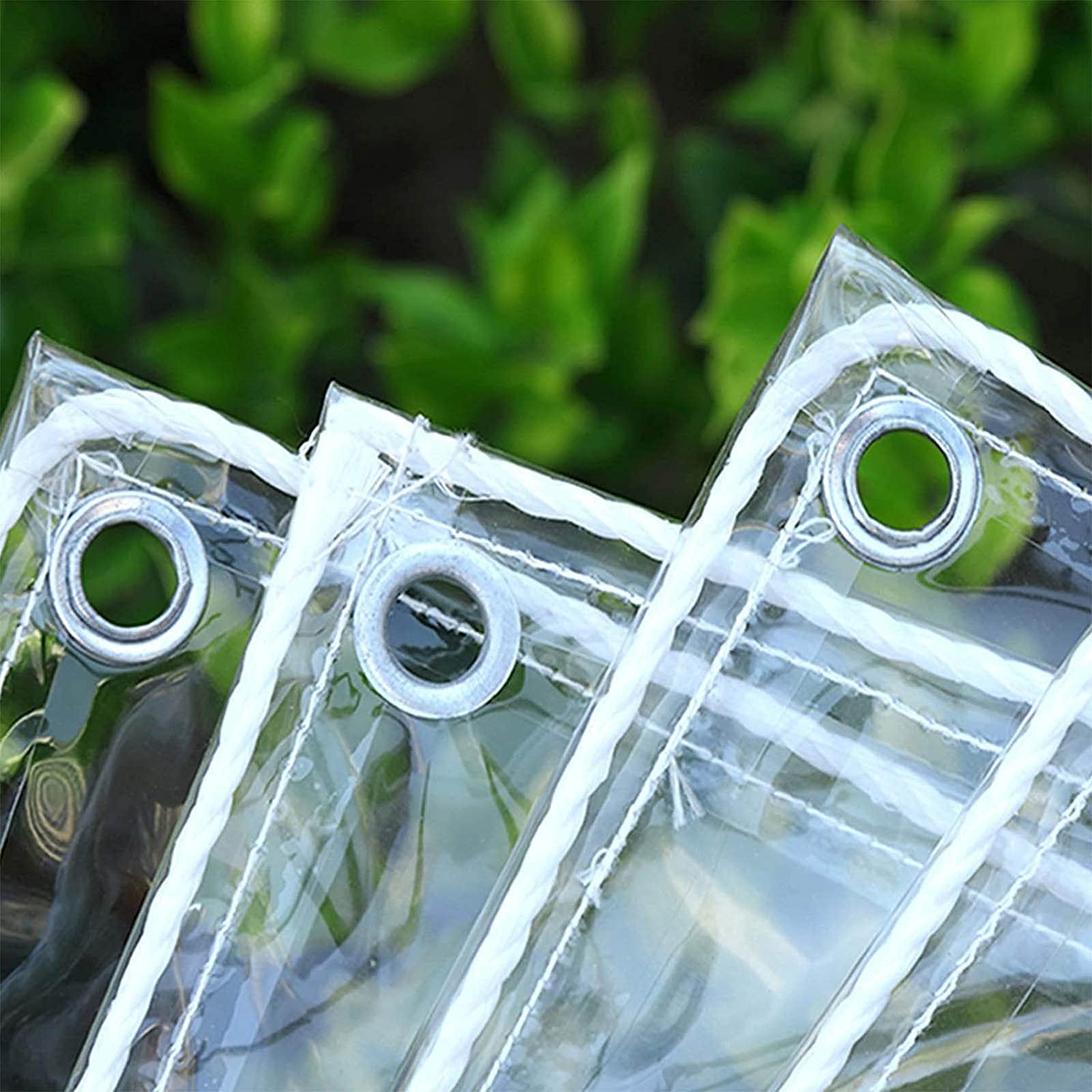 Telo Copertura Trasparente Impermeabile 1x5m - Con Occhielli Metallici - Per Piante, Attrezzi E Mobili Da Esterno - Foto 9