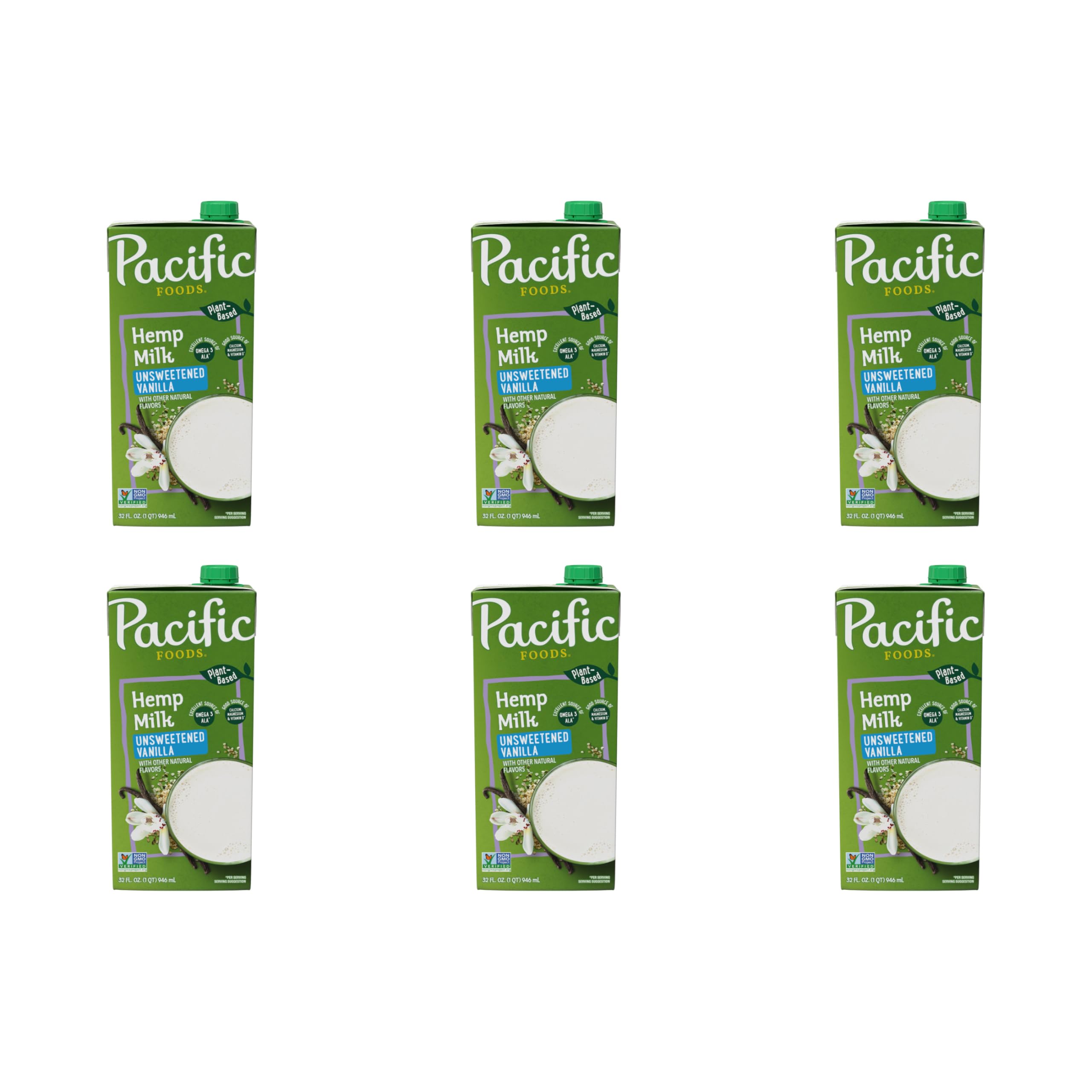 Pacific Foods Hemp Vanilla / 32 Fl Oz (Pack of 6) / Vanilla Hemp Milk