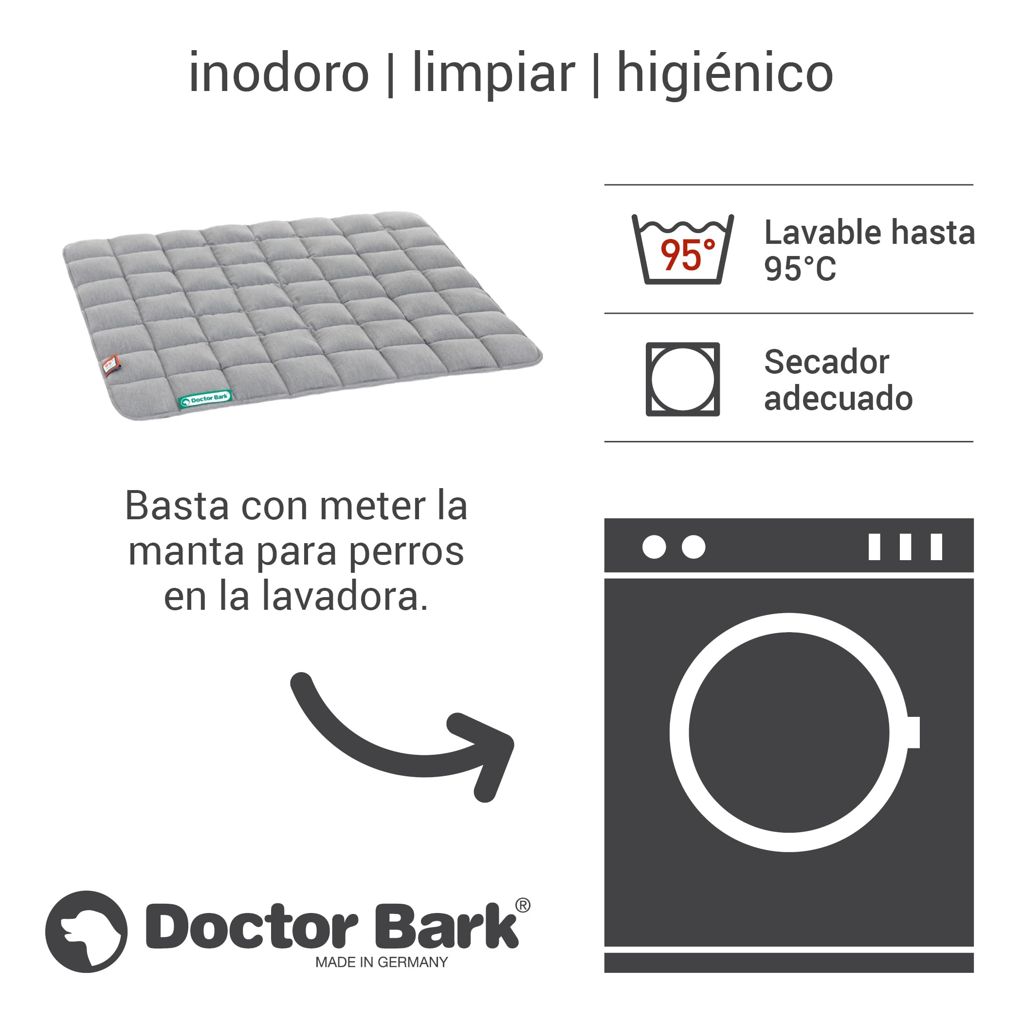 Doctor Bark Manta de Perros, Robusto, Lavable a 95 ° C - Disponible en Diferentes tamaños y Colores