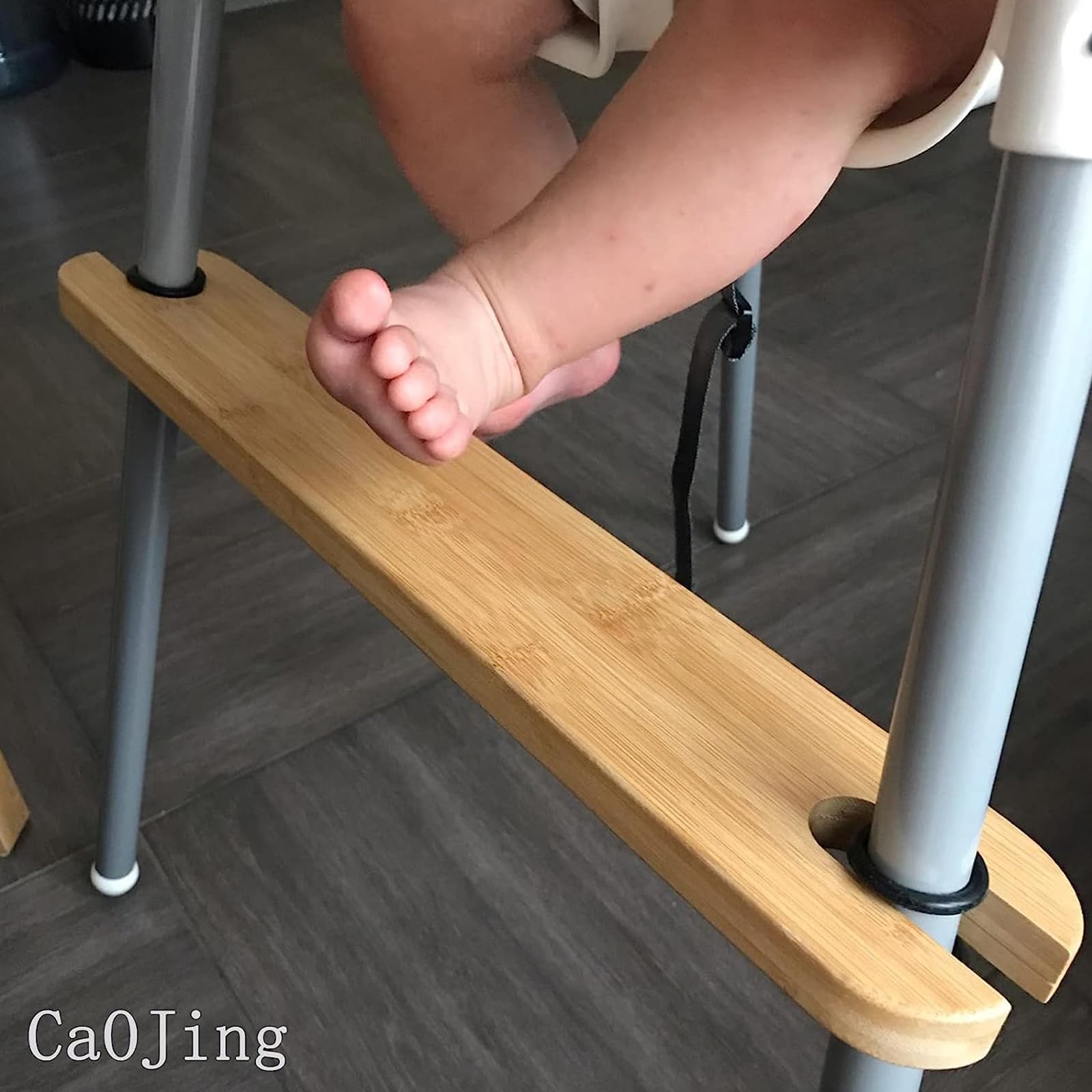 Reposapiés para Trona, Reposapiés Silla Alta Compatible con la Trona Antilop de IKAE, Ajustable de Natural de Madera accesorios para Trona (pino)