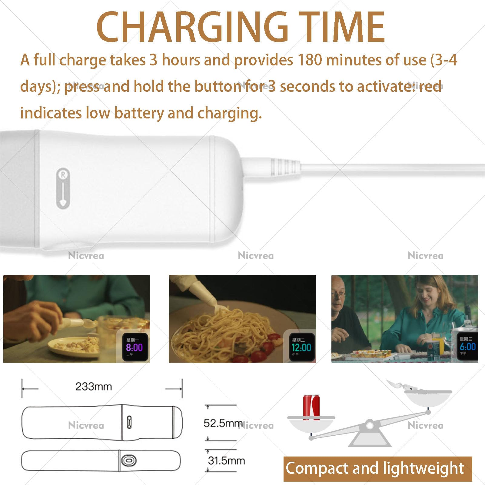 Juego de cucharas adaptativas, utensilios inteligentes antivibración para adultos, ideal para temblores de manos, artritis o uso anciano