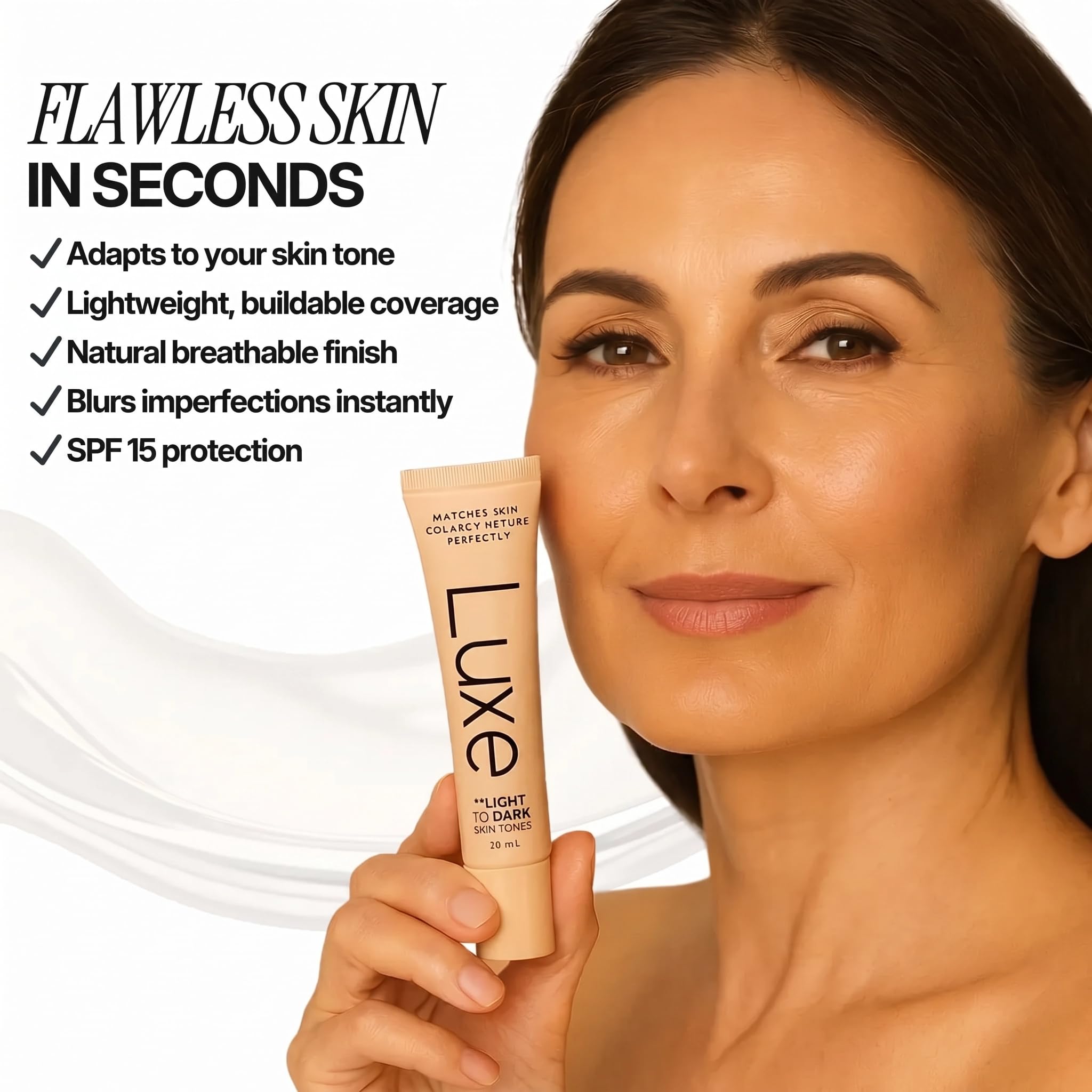 Luxe Cosmetics Fondotinta che cambia colore (pelle chiaro) (Light)
