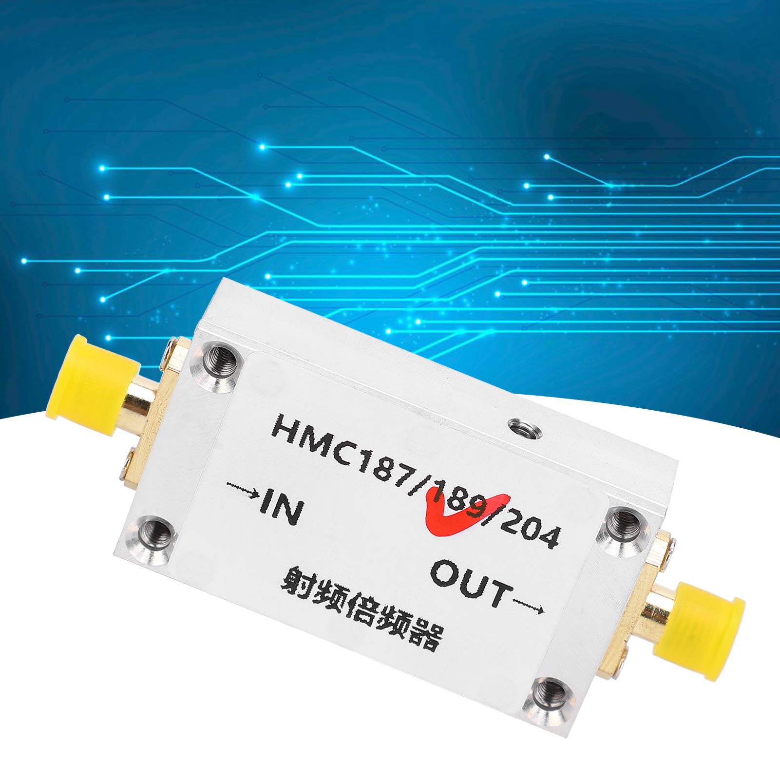 Frequenzverdoppler HMC189 aus Aluminiumlegierung, HF-Funkvervielfacher mit Hoher Eingangsleistung und Großem Frequenzbereich für eine Verbesserte Hochfrequenzverstärkung in der