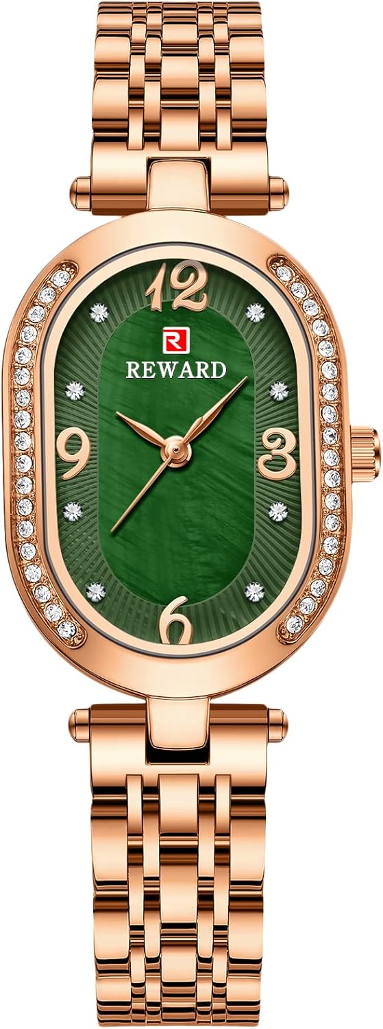 RORIOS Moda Orologio da Donna Orologio Analogico Quarzo con Cinturino in Acciaio Inossidabile Elegante Diamond Oval Dial Donna Orologio da Polso RORIOS Moda Orologio da Donna Orologio Analogico Quarzo con Cinturino in Acciaio Inossidabile Elegante Diamond Oval Dial Donna Orologio da Polso