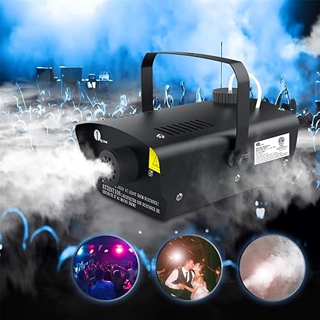 1byone Fog Machine with Wired Remote Control, 400-Watt Smoke Machine for Halloween,Christmas, Weddings, Parties & Holidays,O00QL-0041 (Black)