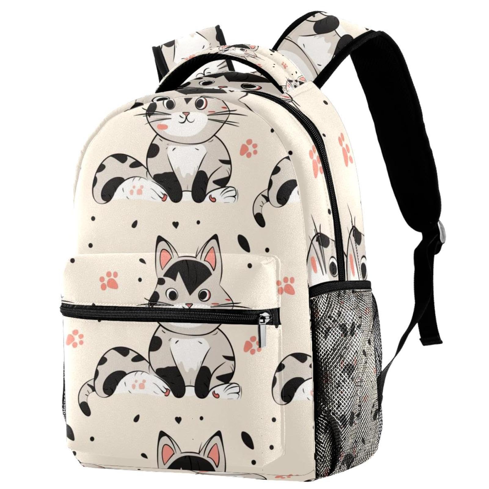 Sac à dos de voyage avec porte-bouteille chat calicot enfant - 7