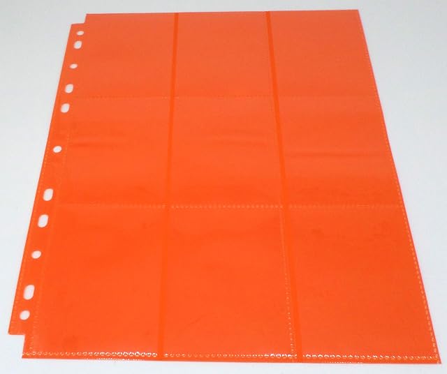 Foto 3 de 3 de docsmagic.de 10 18-Pocket Pages Orange - Sideloading - 11 Holes - MTG PKM YGO - Pagina