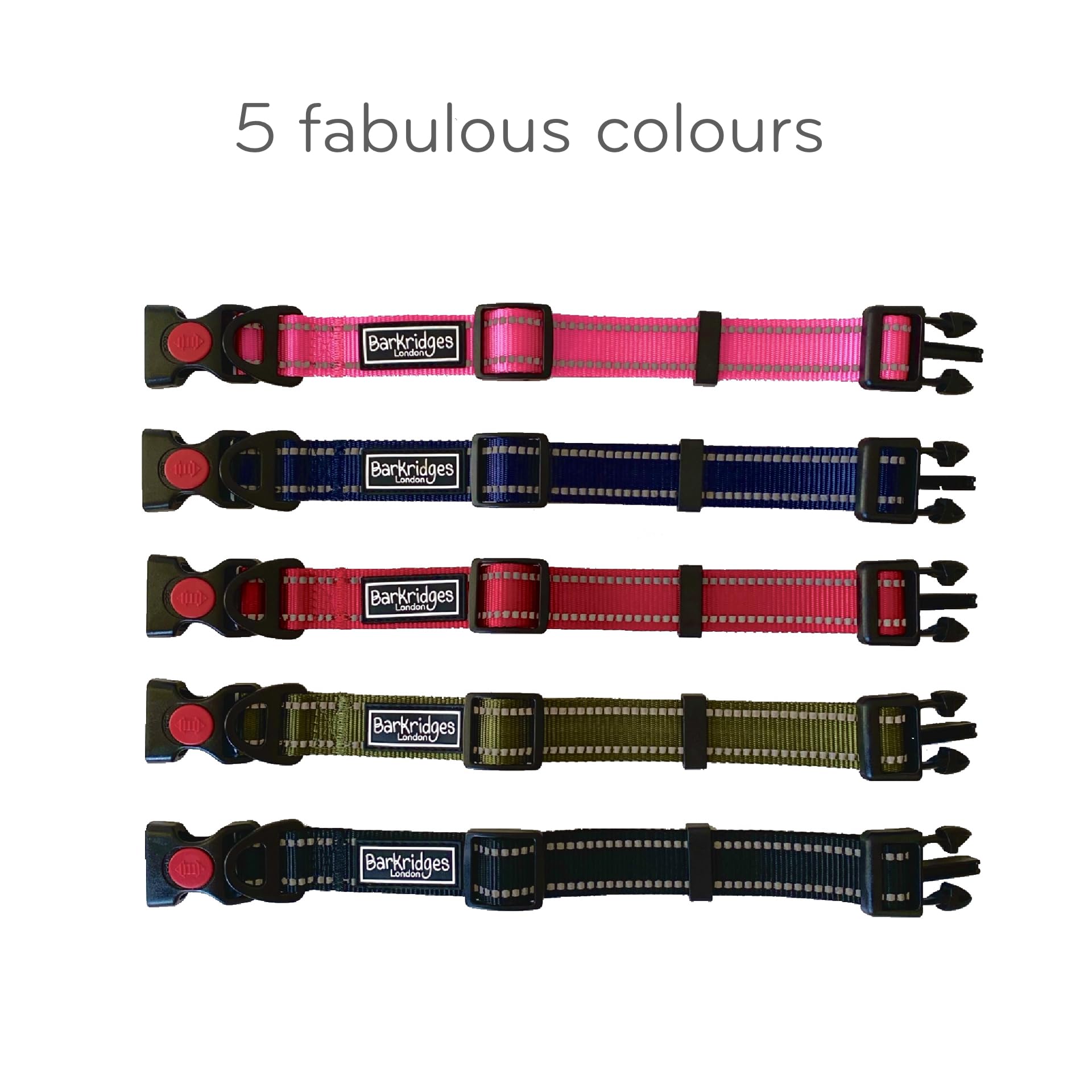 Barkridges® Premium Dog Collar, Black, XS - Image 3