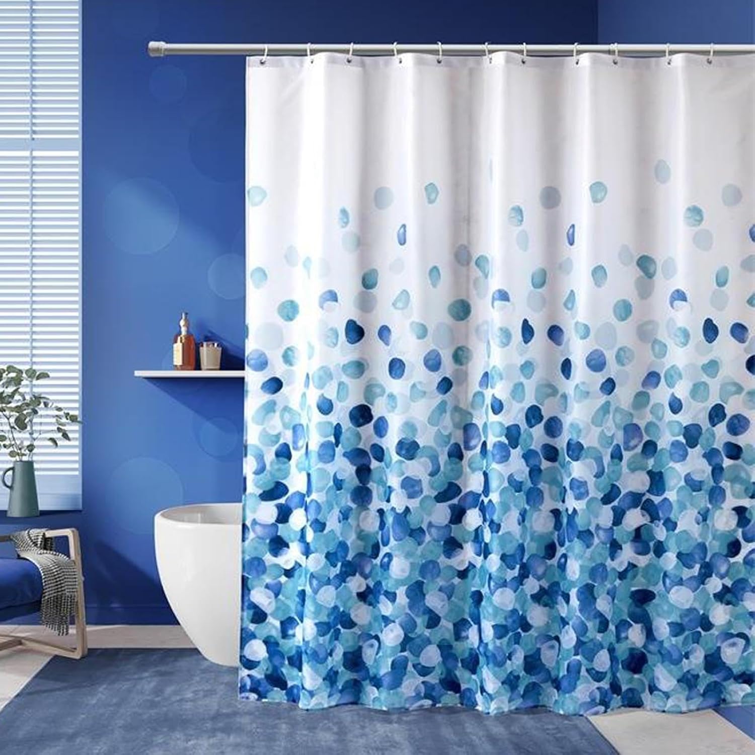 Eucalyptus Leaves Shower Curtains 72x84in（183x214cm） Modern Green Spring Botanical Watercolor Plants Fabric Bathroom Curtain for Shower Stall Bathtub Aesthetics Chic Elegant Home Decor
