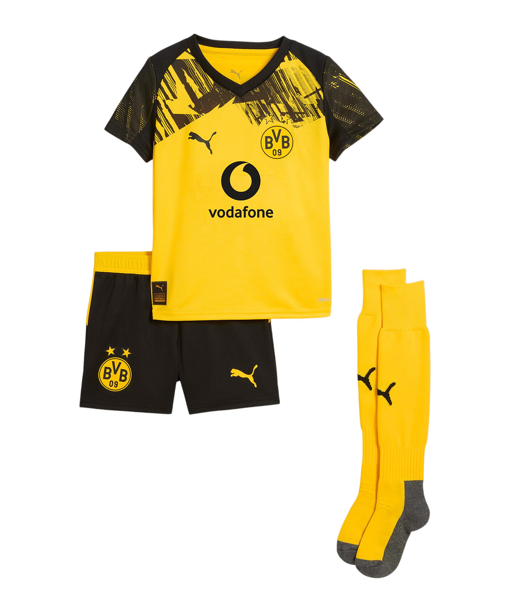 PUMA Borussia Dortmund Trikot Set Home Kids Kinder