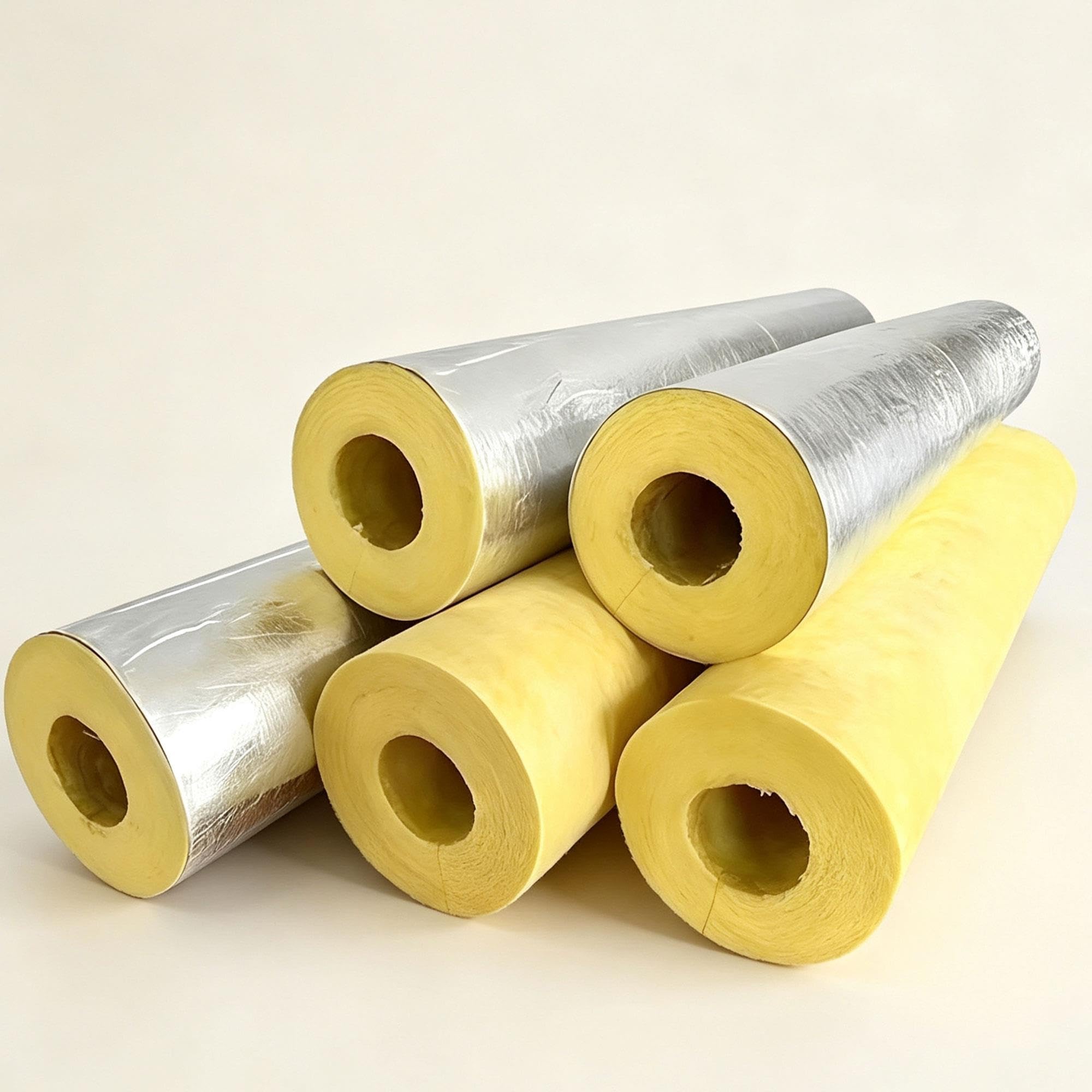 Aislamiento de Tubo de Calefacción 1M con Lámina de Aluminio Autoadhesiva