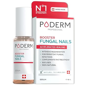 PODERM TOENAIL RENEWAL BOOSTER TEA TREE oil-serum - Restores Appearance of Discolored/Damaged Nails Toe and Fingernail Repair 100% Natural Ingredients and Vegan Express Renewal Swiss Made