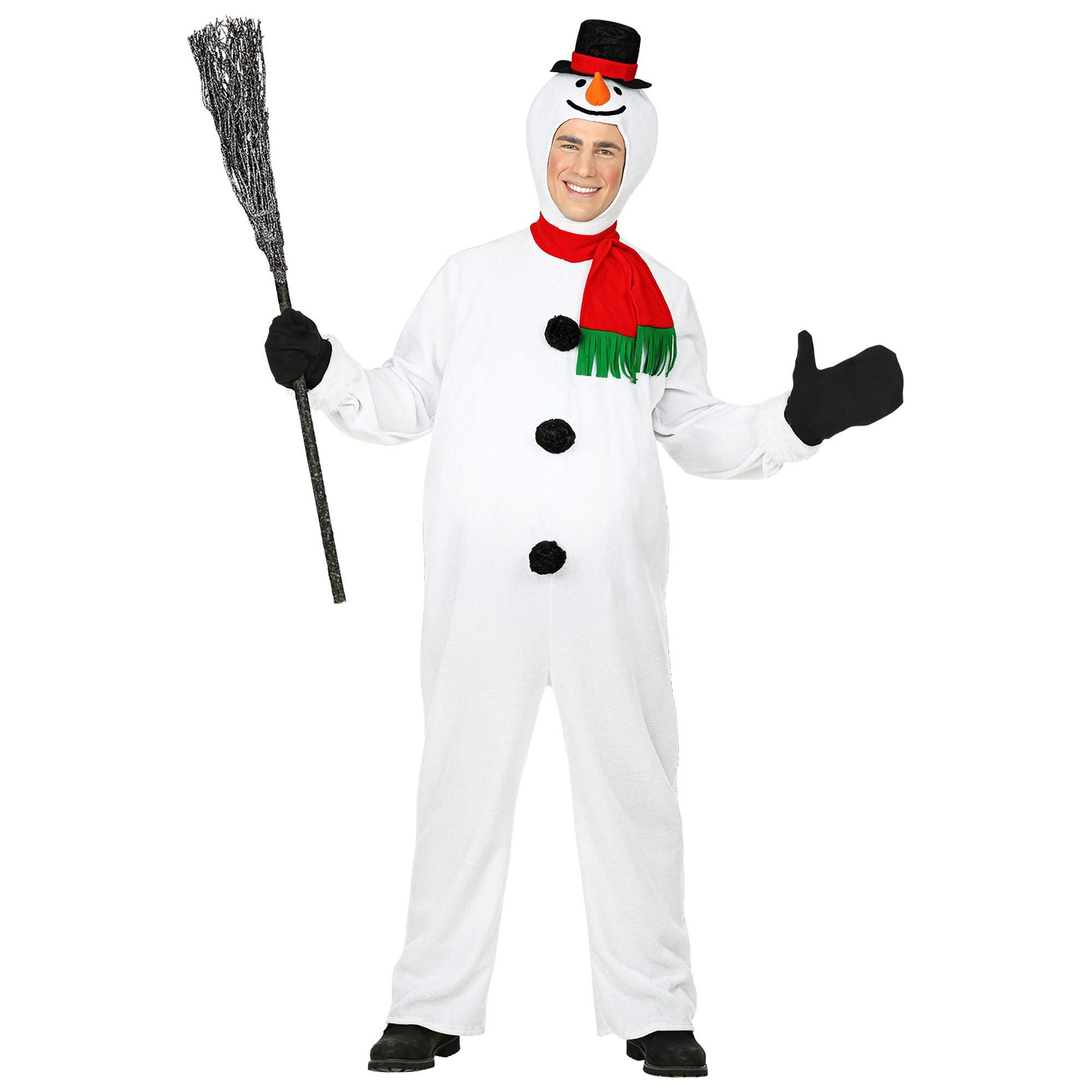 W WIDMANN MILANO Party Fashion - Kostium bałwana, kombinezon z dużym brzuchem, kostium świąteczny, karnawałowy