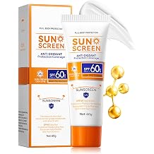 Face Sunscreen Cream SPF 60+ PA+++,Moisturizing Sunscreen for Face,Long Lasting Refreshing Tinted Facial Moisturizer Sunblock for Women Men,Non-greasy Travel Size Facial Sun Screen Lotion E