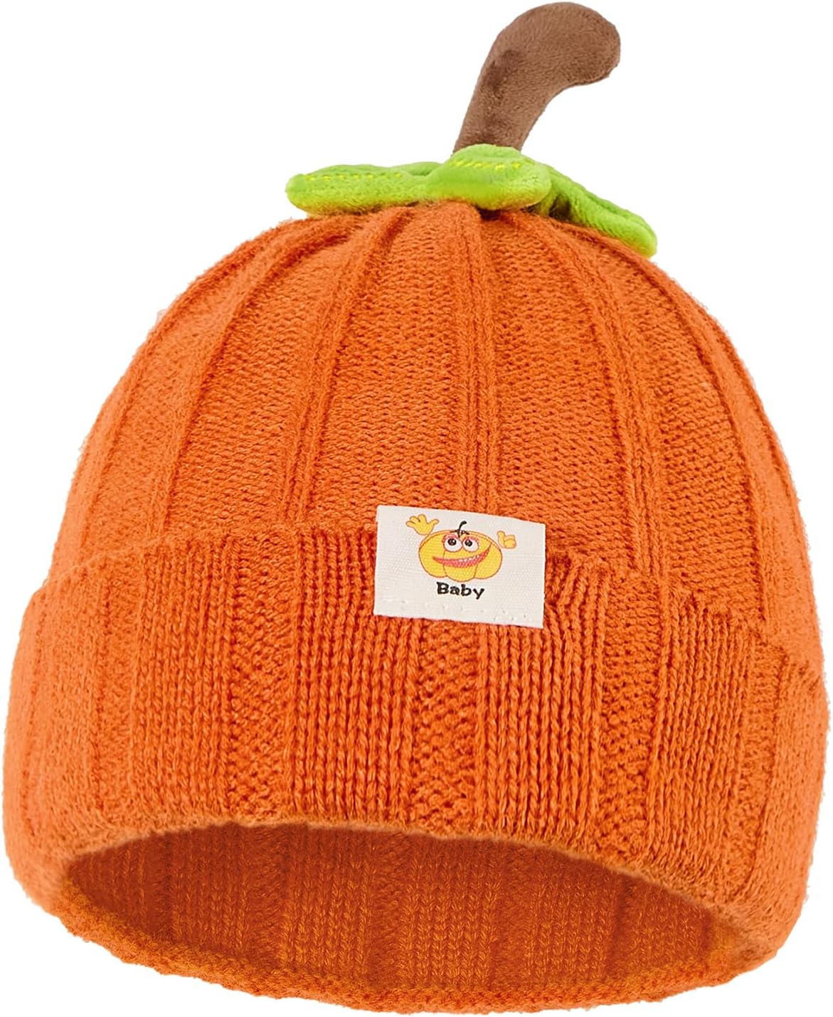 Zando Baby Beanie Pumpkin Knit Hat Winter Thick Soft Warm Suitable for Halloween-Dress Up as a Pumpkin