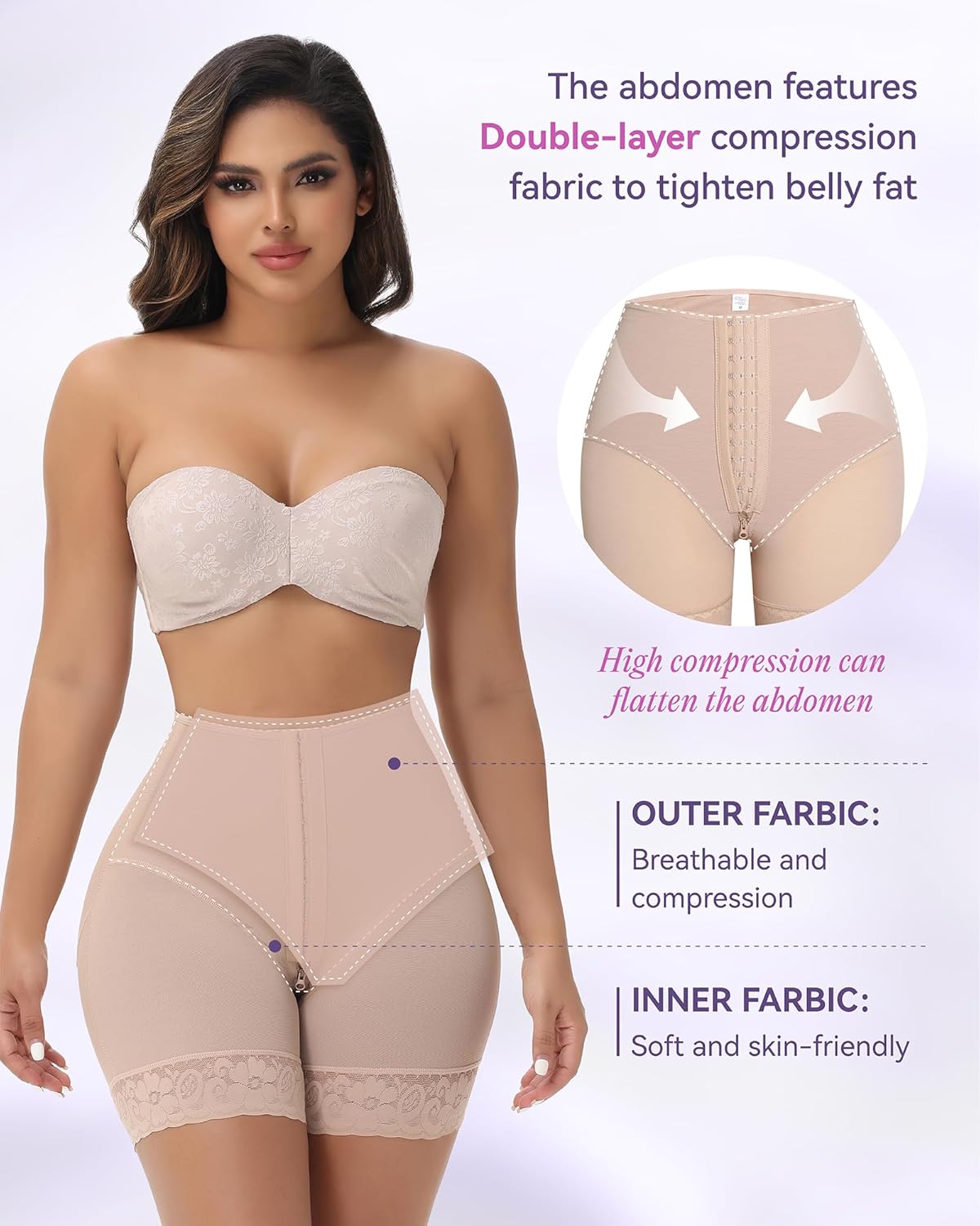 SHAPSHE Tummy Control Shapewear Shorts Butt Lifting Panties Compression Underwear Women Curvy Faja Colombianas Moldeadoras - Image 2