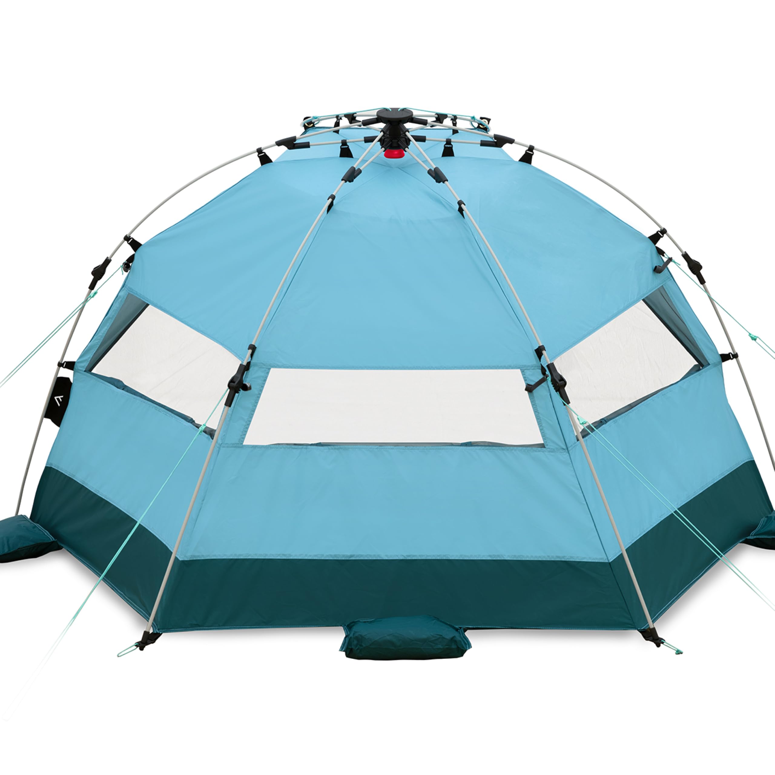 qeedo Quick Bay Pro Große Strandmuschel UV-Schutz UV80 3 Personen inkl. Sandheringe Roll-in-Bag