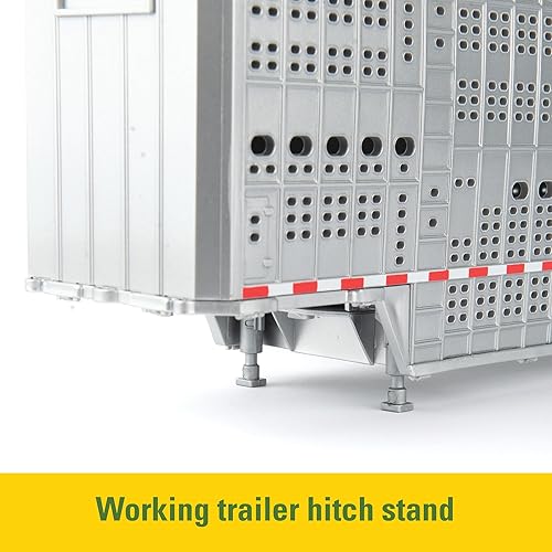 Miniatura 3 de ERTL 1/32 Freightliner 122SD Semi con remolque de ganado y ganado 47362