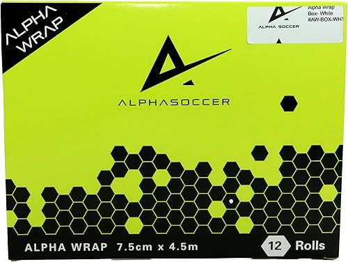 Miniatura 7 de Alpha Wrap - Caja de cinta atlética - Cinta preenvolvente para espinilleras, juego de cinta de fútbol deportivo