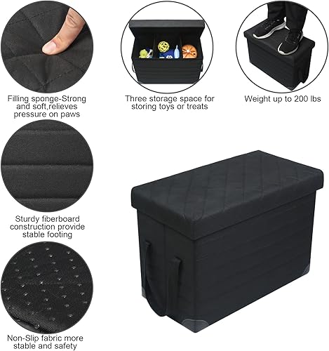 Miniatura 3 de Extensor de asiento trasero de automóvil para perros grandes de hasta 200 libras, extensor de asiento trasero y delantero con almacenamiento, evita