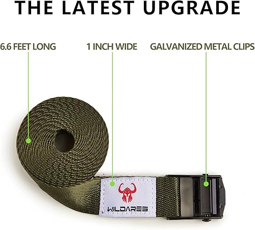 Miniatura 2 de Wildares - Correa de cámara de rastro de 1 pulgada x 6.6 pies, correa de cámara de rastro, 1800 libras, correa de cámara de juegos de alta