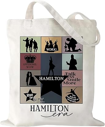 Hamilton Tote Bag Reusable Shopping Bag Hamilton Merchandise for Broadway Fans Gift for Theatre Lovers and Musical Enthusiasts | 8873140-RU