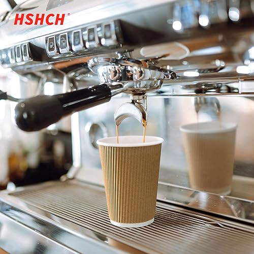 Miniatura 3 de Tazas de papel para café caliente, 12 onzas (paquete de 48), desechables, aisladas, onduladas, para bebidas frías y heladas, expreso caliente,