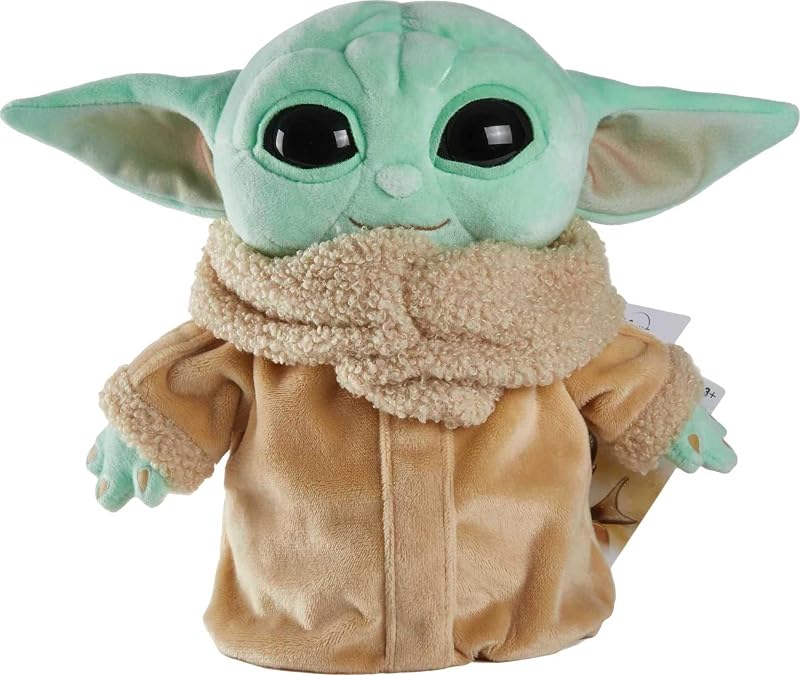Mattel Star Wars Grogu Peluche, Figura de Personaje de 8 Pulgadas de Star Wars The Mandalorian, muñeca Suave con Aspecto clásico