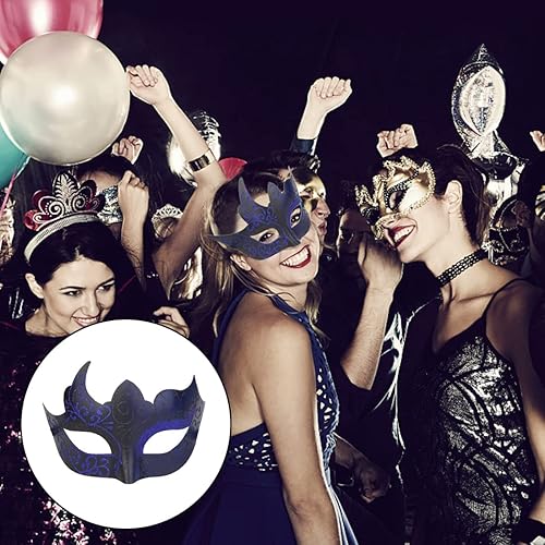 Miniatura 7 de IETANG Juego de máscara veneciana de Mardi Gras para parejas, accesorio para disfraz de fiesta